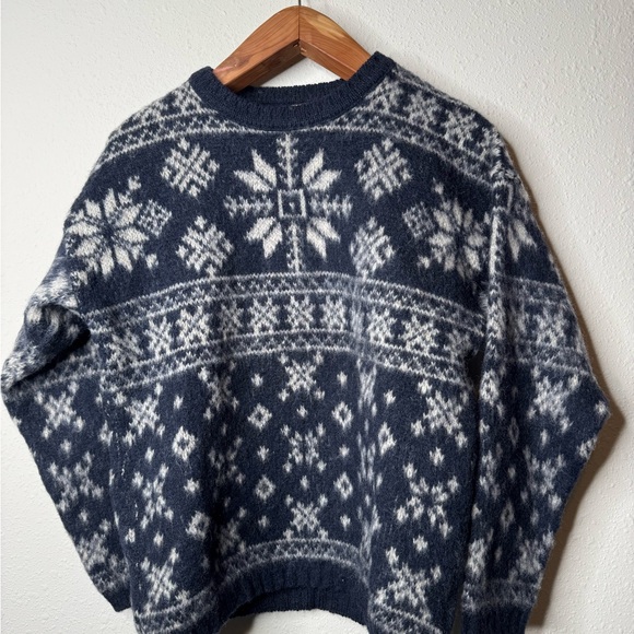 Vintage woolrich wool fair isle sweater oversized small - Picture 1 of 11